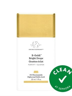 Drunk Elephant B-Goldi Bright Drops - White and Gold Accents